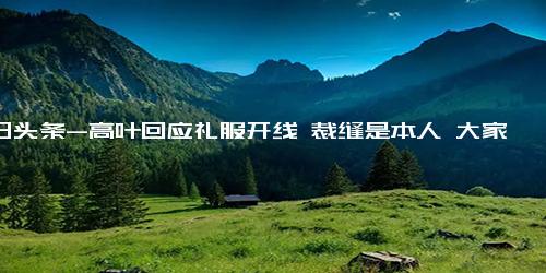 今日头条-高叶回应礼服开线 裁缝是本人 大家就当看不见吧